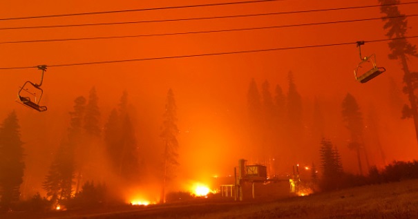 PHOTO Lake Tahoe Has Apocalyptic Orange Skies