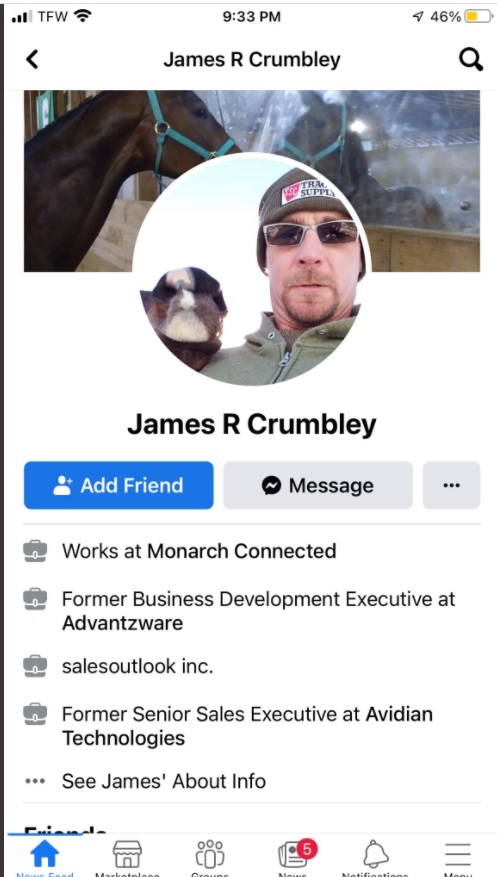 photo ethan crumbley s dads facebook profile says he works at monarch connected but got fired from