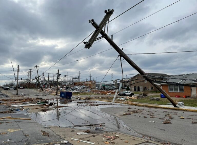 PHOTO Of Homes Destroyed By Tornado In Bowling Green Kentucky