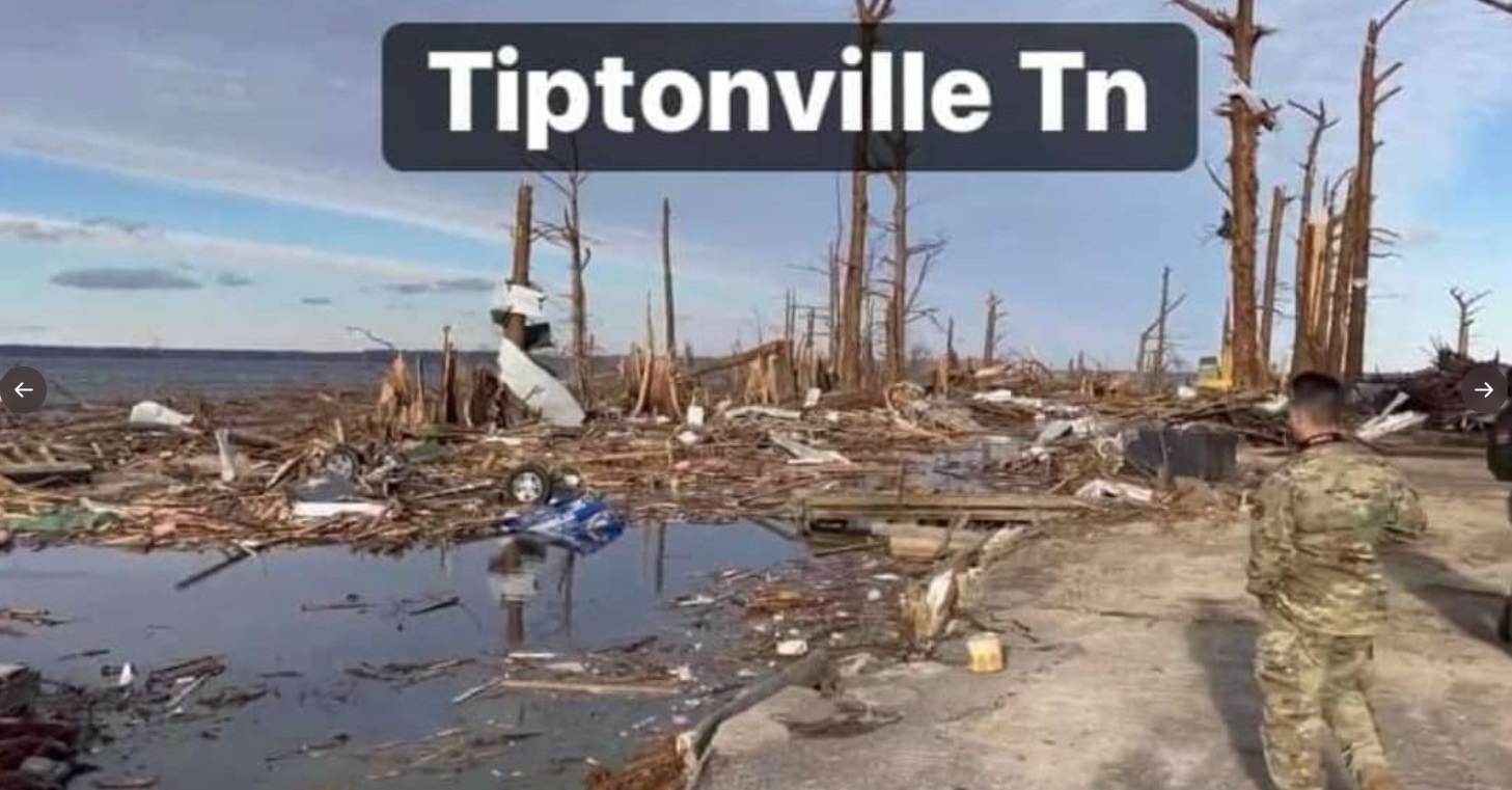 PHOTO Tiptonville Tennessee And Homes Along Reelfolt Lake Are No More