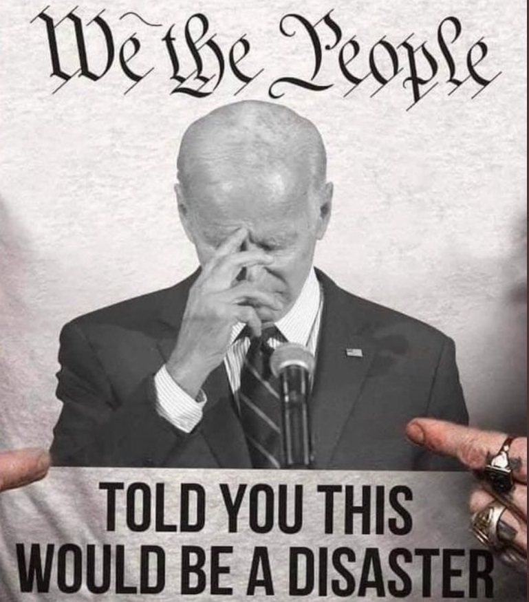 PHOTO We The People Told You This Would Be A Disaster Joe Biden Meme