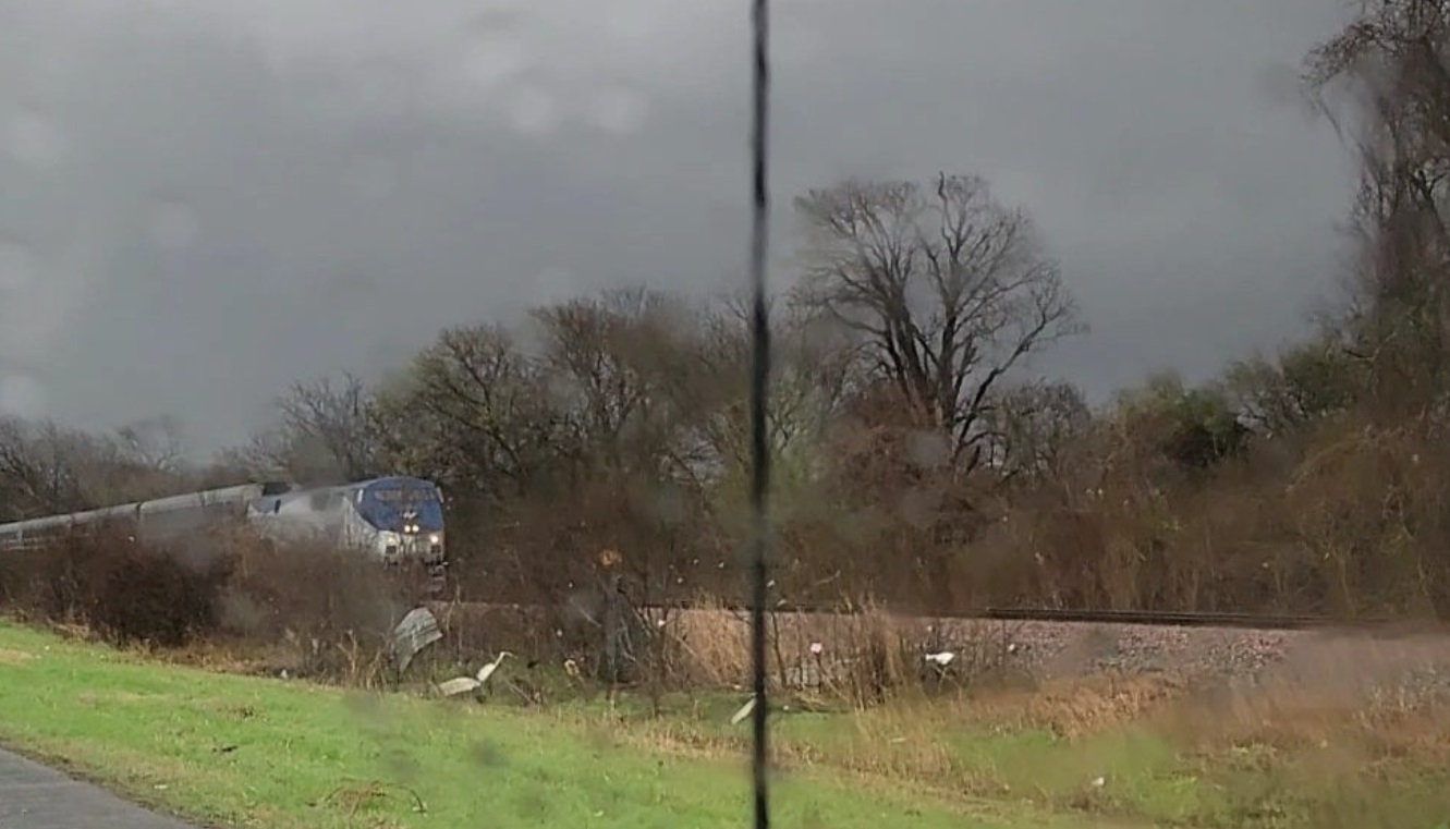 PHOTO Amtrak Hit By Tree While Coming Through During A Tornado In Hutto