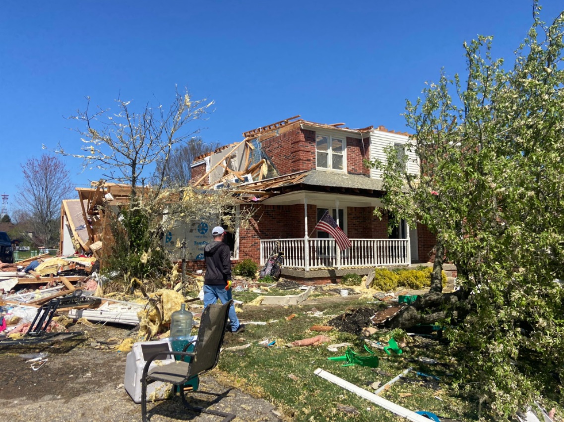 PHOTO Damage To Glenmary Subdivision In Louisville During Daylight From