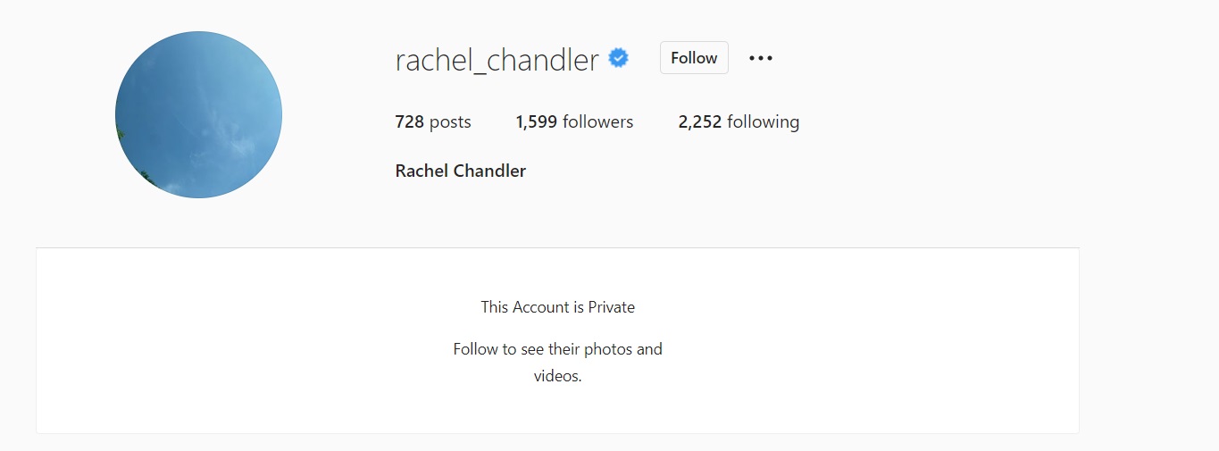 PHOTO Rachel Chandler Made New Instagram Account Since Jeffrey Epstein