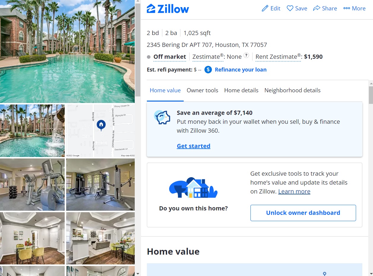 PHOTO Zillow Listing Of Nicole Linton's 2 Bedroom 1K Square Foot