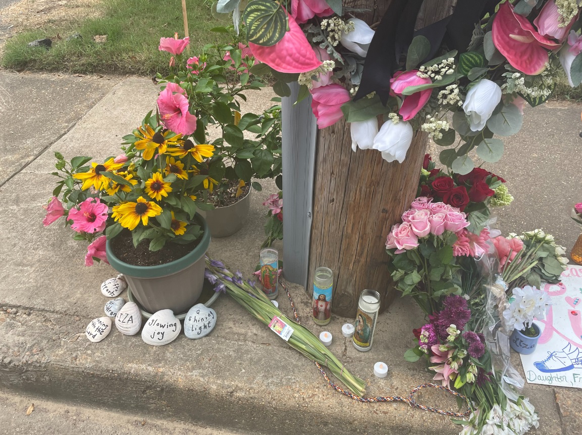 PHOTO Of Eliza Fletcher Memorial On Central Avenue Near Zach Curlin