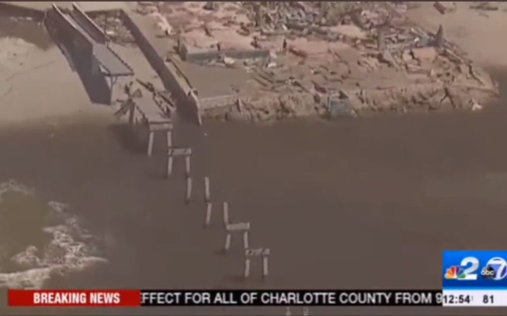 PHOTO Close Up Of Fort Myers Beach Pier Obliterated By Hurricane Ian