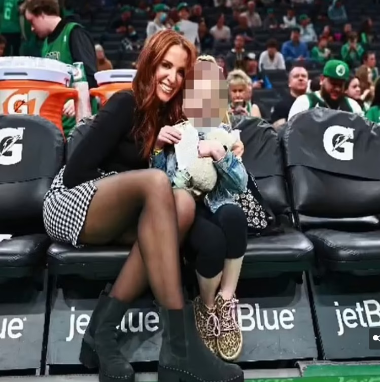 PHOTO Kathleen Lynch Courtside At Celtics Game With Her Son