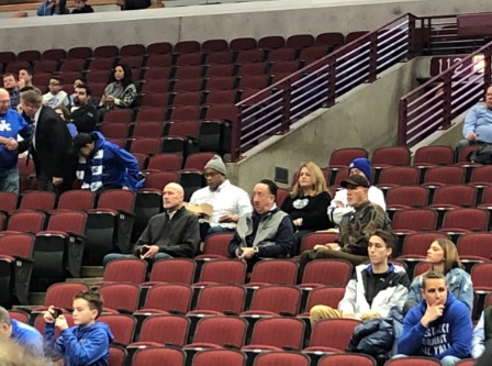 PHOTO Bulls John Paxson Gar Forman Sitting In Stands Scouting UCLA Ohio State