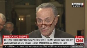 PHOTO CNN Headline Defense Secretary Quits In Protest Over Trump Middle East Policy As Government Shutdown Looms And Markets Tank