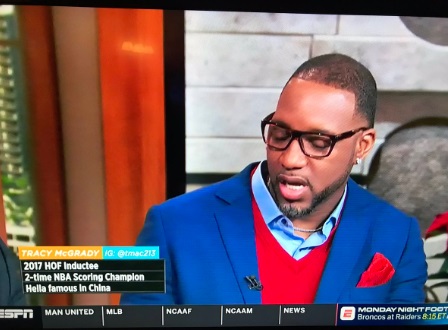 PHOTO Tracy McGrady Wearing Glasses With Hideous Frames