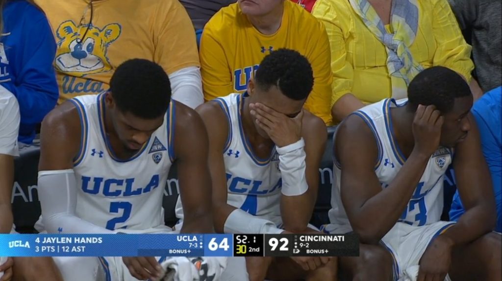 PHOTO UCLA Players Ignore Steve Alford To Pout And Cover Their Faces