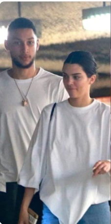 PHOTO Ben Simmons Out And About With Kendall Jenner In Plain White Shirt