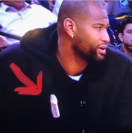 PHOTO Demarcus Cousins Is Wearing A Hoodie With An Anti-Theft Tag On It