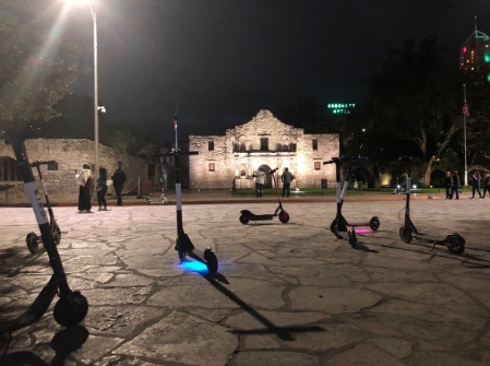 PHOTO E-Scooters Outside The Alamo In San Antonio