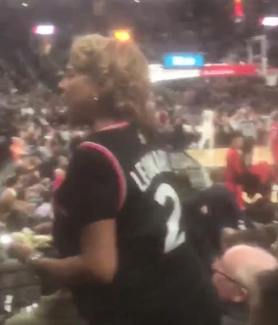 PHOTO Kawhi Leonard's Mom Yelling At Heckler