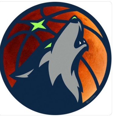 PHOTO Minnesota Timberwolves Super Wolf Blood Moon Logo