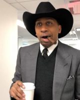 PHOTO Stephen A Smith Wearing A Cowboy Hat Smoking A Cigar