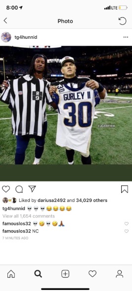 Todd Gurley Joked He Switched Jerseys With The Refs