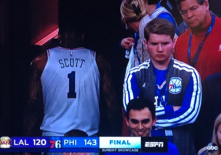 PHOTO 76ers Fan Angry At His Team For ONLY Scoring 143 Points