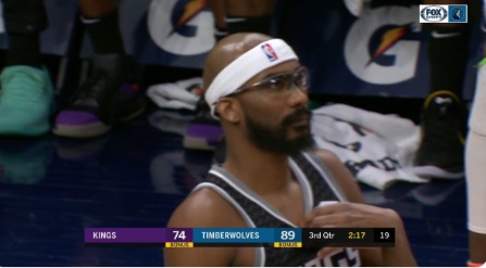 PHOTO Corey Brewer Wearing Glasses On The Court With A Head Band