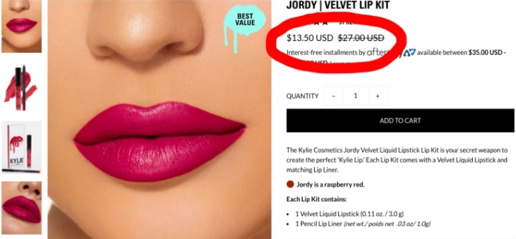 PHOTO Kylie Jenner Puts Jordyn Woods Lip Kit On Sale For Half Off To Get Back At Jordyn