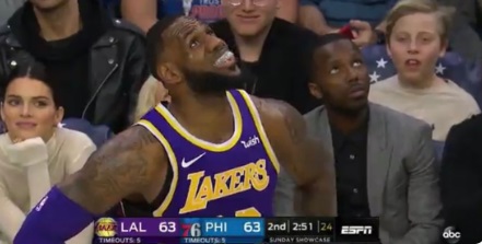 PHOTO Lebron Looking Up At Scoreboard Like Man I Gotta Roll With This Team Post Deadline