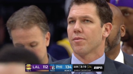 PHOTO Luke Walton Looking Very Concerned For His Job