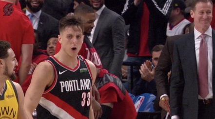 PHOTO Terry Stotts Was Okay With Zach Collins Talking Trash To Klay Thompson