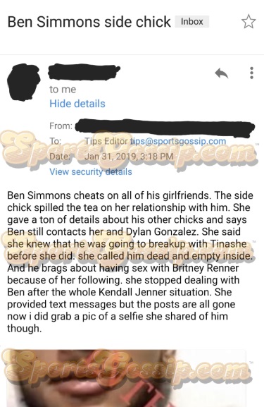 Sidechick Says Ben Simmons Cheats On Everyone