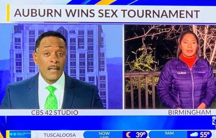 PHOTO Alabama TV Station Says Auburn Won Sex Tournament