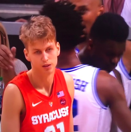 PHOTO Syracuse Player Looks Like Little Dejected Boy With Pouty Face After Getting Emasculated And Outright Abused By Zion Williamson