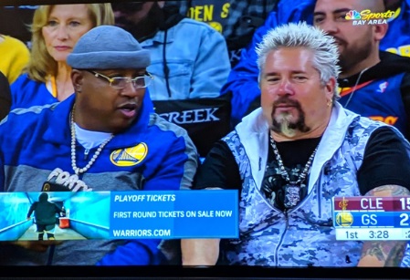 PHOTO Guy Fieri And His Pal Courtside At Oracle Looks Like They're Straight Out Of True Detective