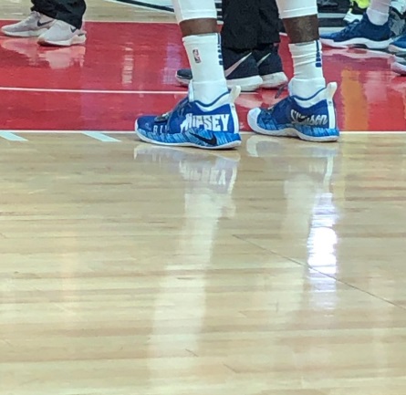 PHOTO Jordan Bell's Shoes Honor Nipsey Hussle With Nipsey On Them In All Caps