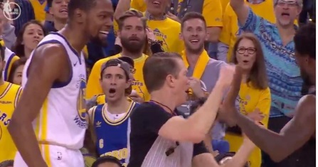 PHOTO Kevin Durant Was So Happy To See Pat Beverley Tossed