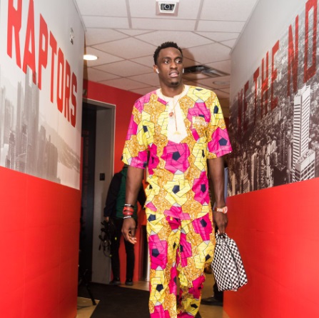 PHOTO Pascal Siakam Shows Up To Game 1 In Pink And Yellow Flowered 1970 Shirt And Pants