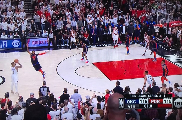 PHOTOS First Shot And Last Shot Of Series Was Westbrook Shooting From Different Sides Of Moda Center 2