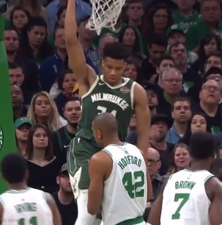 PHOTO Giannis Staring Down Al Horford