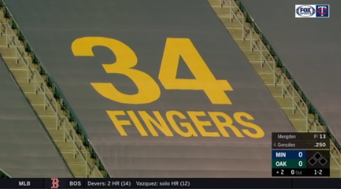 PHOTO 34 Fingers Written On O Co Coliseum Seats During Athletics Game