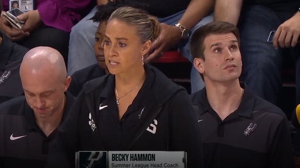 PHOTO Becky Hammon Looking Smoking Hot Hair In A Bun Coaching Spurs Summer League