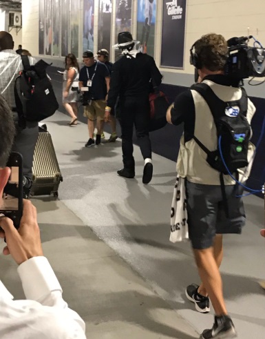 PHOTO Cam Newton Leaves Stadium In Walking Boot