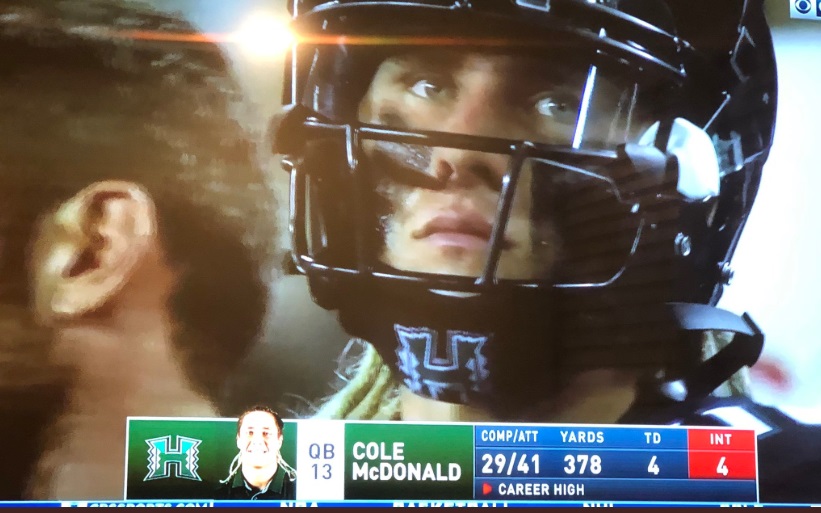 PHOTO Cole McDonald's Face Is Priceless After Throwing 4th Interception To Get Benched