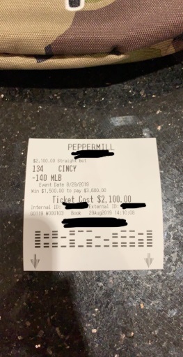 PHOTO Fan In Vegas Bet 2100 On Cincy To Win 1500 That's How Bad UCLA IS