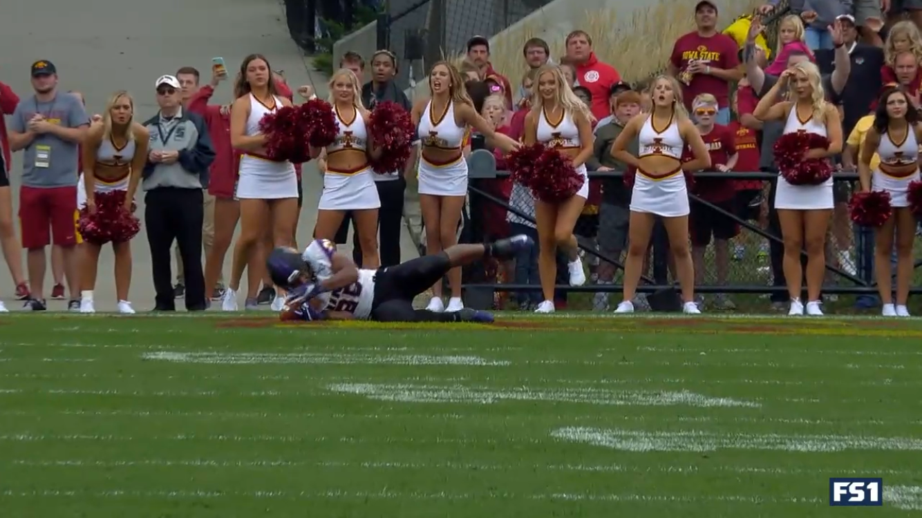 PHOTO Iowa State Cheerleader Mouth WIDE Open In Shock As Northern Iowa Scores In 2OT To Tie Game