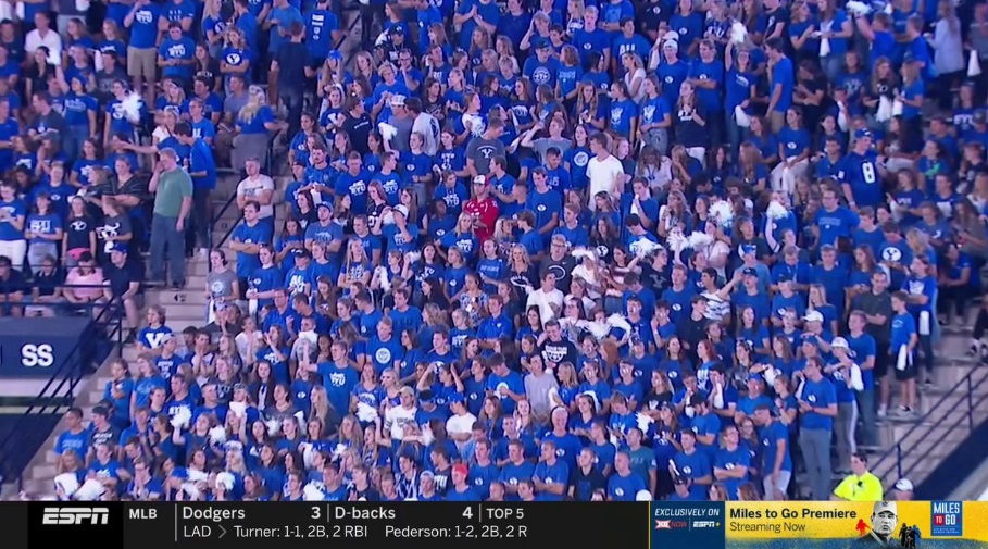 PHOTO One Utah Utes Fan All By Himself In A Sea Of BYU Fans