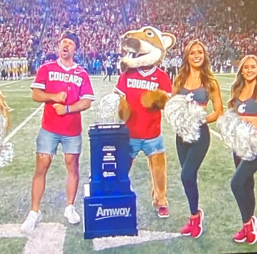 PHOTO Gardner Minshew Wearing Matching Outfits With Cougars Mascot While Checking Out Cheerleader