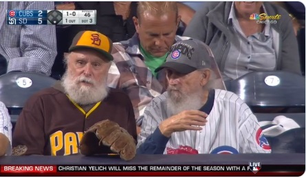 PHOTO Hatfields And McCoys At Cubs Padres Game