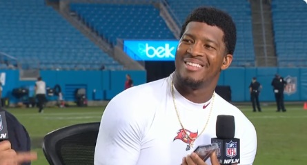 PHOTO Jameis Winston's Face When They Give Him Billie Eilish cassette