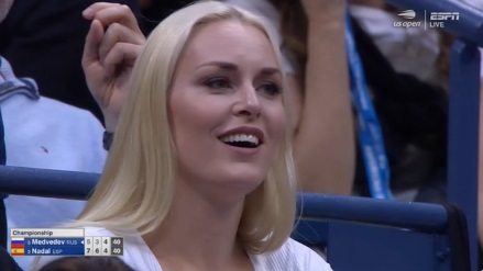 PHOTO Lindsey Vonn Looking Flawless At US Open With Crystal Blonde Hair