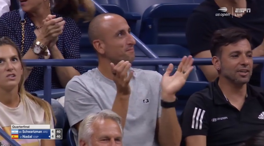 PHOTO Manu Ginobili Looking Very Bald At The US Open